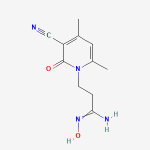 molecular formula C11H14N4O2 B1398660 3-(3-Cyano-4,6-dimethyl-2-oxo-2H-pyridin-1-YL)-N-hydroxy-propionamidine CAS No. 1053659-27-0