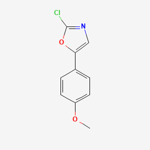 molecular formula C10H8ClNO2 B13986612 2-Chloro-5-(4-methoxyphenyl)oxazole 
