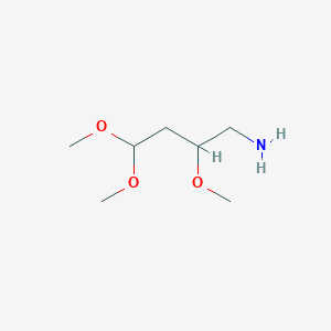 molecular formula C7H17NO3 B1398663 2,4,4-Trimethoxybutan-1-amine CAS No. 1370360-21-6