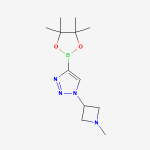 molecular formula C12H21BN4O2 B13986645 1-(1-Methylazetidin-3-yl)-4-(4,4,5,5-tetramethyl-1,3,2-dioxaborolan-2-yl)triazole 