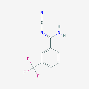molecular formula C9H6F3N3 B1398665 N-Cyano-3-(trifluoromethyl)benzamidine CAS No. 1053656-87-3