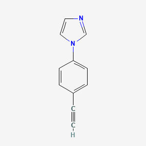molecular formula C11H8N2 B13986656 1-(4-Ethynylphenyl)-1H-imidazole 