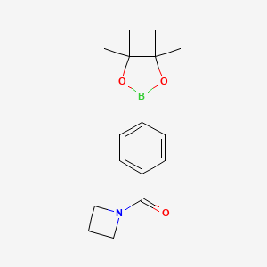 molecular formula C16H22BNO3 B13986668 Azetidin-1-yl(4-(4,4,5,5-tetramethyl-1,3,2-dioxaborolan-2-yl)phenyl)methanone 
