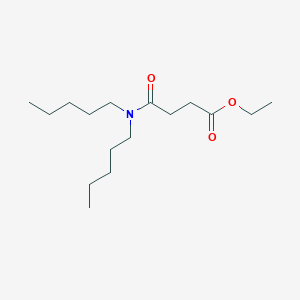 molecular formula C16H31NO3 B13986673 Ethyl 4-(dipentylamino)-4-oxobutanoate CAS No. 7249-60-7