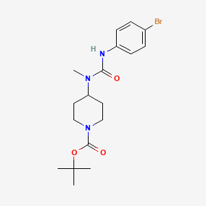 molecular formula C18H26BrN3O3 B13986690 1,1-Dimethylethyl 4-[[[(4-bromophenyl)amino]carbonyl]methylamino]-1-piperidinecarboxylate CAS No. 405057-77-4