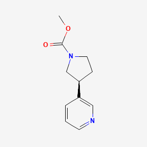 molecular formula C11H14N2O2 B13986734 methyl (S)-3-(pyridin-3-yl)pyrrolidine-1-carboxylate 