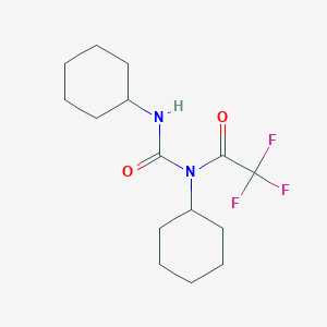 molecular formula C15H23F3N2O2 B13986755 N-cyclohexyl-N-(cyclohexylcarbamoyl)-2,2,2-trifluoroacetamide CAS No. 4706-96-1
