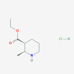 molecular formula C9H18ClNO2 B1398679 cis-Ethyl 2-methylpiperidine-3-carboxylate hydrochloride CAS No. 1255098-81-7