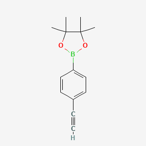 molecular formula C14H17BO2 B1398680 2-(4-Ethynylphenyl)-4,4,5,5-tetramethyl-1,3,2-dioxaborolane CAS No. 1034287-04-1