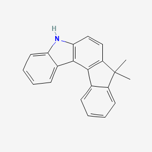molecular formula C21H17N B13986815 5,8-Dihydro-8,8-dimethyl-indeno[2,1-c]carbazole 