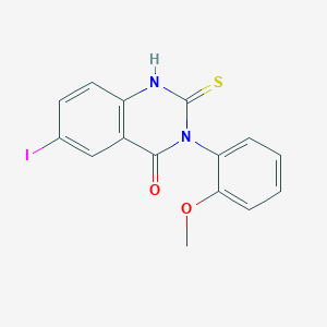 molecular formula C15H11IN2O2S B13986825 6-iodo-3-(2-methoxyphenyl)-2-thioxo-2,3-dihydroquinazolin-4(1H)-one 