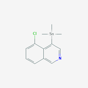molecular formula C12H14ClNSn B13986857 5-Chloro-4-(trimethylstannyl)isoquinoline 