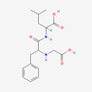 molecular formula C17H24N2O5 B13986882 2-[[2-(Carboxymethylamino)-3-phenylpropanoyl]amino]-4-methylpentanoic acid 