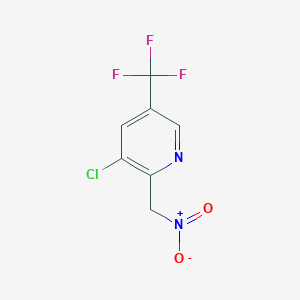 molecular formula C7H4ClF3N2O2 B1398690 3-Chloro-2-(nitromethyl)-5-(trifluoromethyl)pyridine CAS No. 790229-60-6