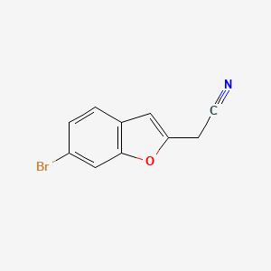 molecular formula C10H6BrNO B13986905 2-(6-Bromobenzofuran-3-yl)acetonitrile 