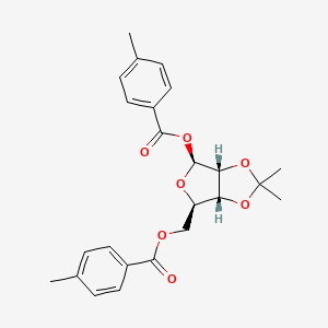 molecular formula C24H26O7 B1398693 1,5-Di-O-(4-methylbenzoyl)-2,3-O-isopropylidene-beta-D-ribofuranose CAS No. 86042-28-6