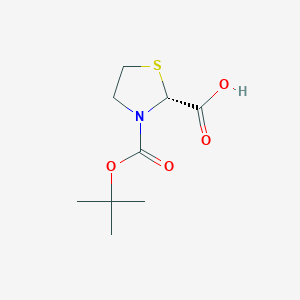 molecular formula C9H15NO4S B139870 (r)-3-(Tert-butoxycarbonyl)thiazolidine-2-carboxylic acid CAS No. 125471-00-3