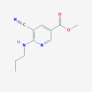 molecular formula C11H13N3O2 B13987038 Methyl 5-cyano-6-(propylamino)-3-pyridinecarboxylate 