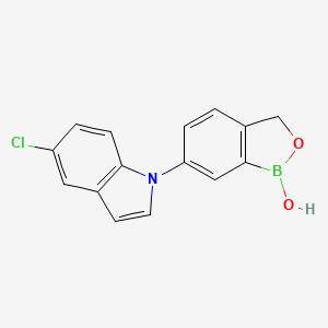 molecular formula C15H11BClNO2 B13987042 6-(5-Chloro-1h-indol-1-yl)benzo[c][1,2]oxaborol-1(3h)-ol 