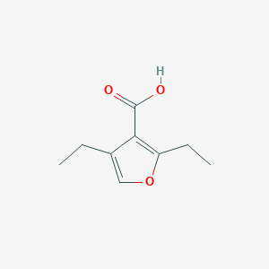 molecular formula C9H12O3 B13987060 2,4-Diethyl-3-furancarboxylic acid 