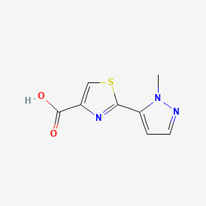 molecular formula C8H7N3O2S B13987086 2-(1-methyl-1H-pyrazol-5-yl)-1,3-thiazole-4-carboxylic acid 