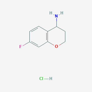 molecular formula C9H11ClFNO B1398710 7-Fluorochroman-4-amine hydrochloride CAS No. 191608-21-6