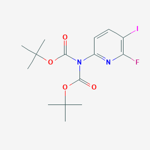 molecular formula C15H20FIN2O4 B13987112 Di-tert-butyl (6-fluoro-5-iodopyridin-2-yl)iminodicarbonate 