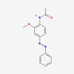 molecular formula C15H15N3O2 B13987138 n-{2-Methoxy-4-[(e)-phenyldiazenyl]phenyl}acetamide CAS No. 7145-68-8