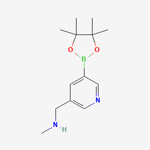 molecular formula C13H21BN2O2 B1398714 N-Methyl-1-(5-(4,4,5,5-tetramethyl-1,3,2-dioxaborolan-2-YL)pyridin-3-YL)methanamine CAS No. 1171893-98-3