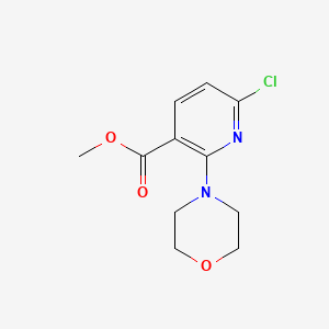 molecular formula C11H13ClN2O3 B13987196 Methyl 6-chloro-2-morpholinonicotinate 