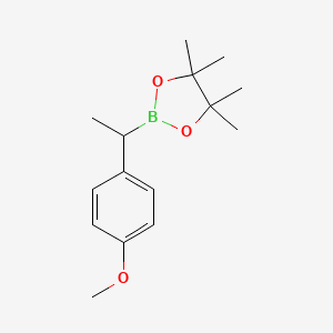 molecular formula C15H23BO3 B13987217 2-(1-(4-Methoxyphenyl)ethyl)-4,4,5,5-tetramethyl-1,3,2-dioxaborolane CAS No. 872167-80-1