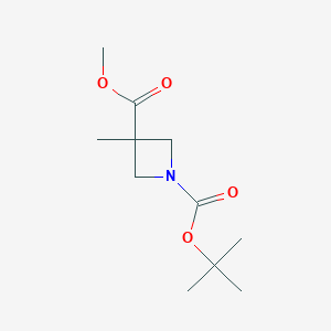molecular formula C11H19NO4 B1398726 1-叔丁基 3-甲基 3-甲基氮杂环丁烷-1,3-二甲酸酯 CAS No. 898228-37-0