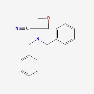 3-(Dibenzylamino)oxetane-3-carbonitrile