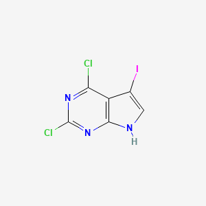 molecular formula C6H2Cl2IN3 B1398728 2,4-Dichloro-5-iodo-7H-pyrrolo[2,3-D]pyrimidine CAS No. 1012785-51-1
