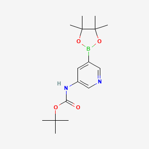 molecular formula C16H25BN2O4 B1398732 tert-Butyl (5-(4,4,5,5-tetramethyl-1,3,2-dioxaborolan-2-yl)pyridin-3-yl)carbamate CAS No. 1171897-39-4