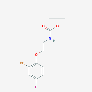 molecular formula C13H17BrFNO3 B13987343 Tert-butyl (2-(2-bromo-4-fluorophenoxy)ethyl)carbamate 