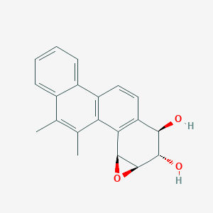 molecular formula C20H18O3 B139874 1,2-Dihydroxy-5,6-dimethyl-3,4-epoxy-1,2,3,4-tetrahydrochrysene CAS No. 139562-15-5