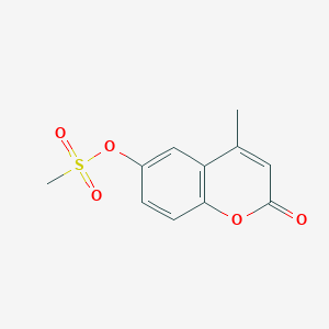 molecular formula C11H10O5S B13987424 4-Methyl-2-oxo-2H-1-benzopyran-6-yl methanesulfonate CAS No. 62113-91-1