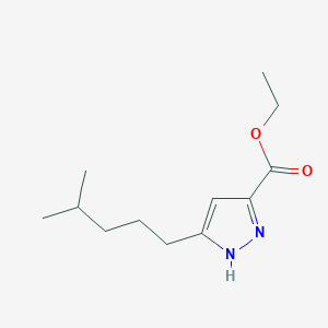 molecular formula C12H20N2O2 B1398745 5-(4-methylpentyl)-1H-pyrazole-3-carboxylic acid ethyl ester CAS No. 856256-68-3