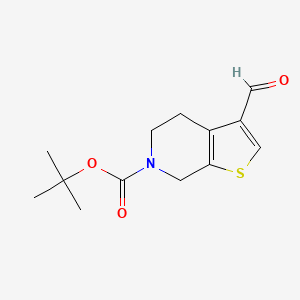 molecular formula C13H17NO3S B13987454 Tert-butyl 3-formyl-4,7-dihydrothieno[2,3-C]pyridine-6(5H)-carboxylate 