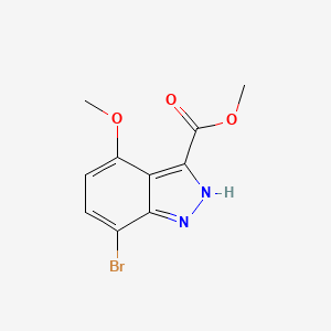 molecular formula C10H9BrN2O3 B13987457 Methyl 7-bromo-4-methoxy-1H-indazole-3-carboxylate CAS No. 865887-06-5