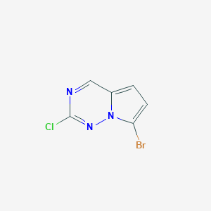 molecular formula C6H3BrClN3 B1398748 7-Bromo-2-chloropyrrolo[2,1-f][1,2,4]triazine CAS No. 1233186-50-9