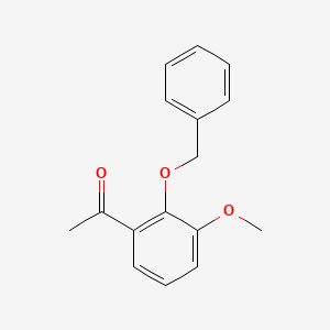 molecular formula C16H16O3 B13987488 Ethanone, 1-[3-methoxy-2-(phenylmethoxy)phenyl]- CAS No. 87307-77-5