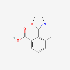 molecular formula C11H9NO3 B13987490 3-Methyl-2-(oxazol-2-yl)benzoic acid 