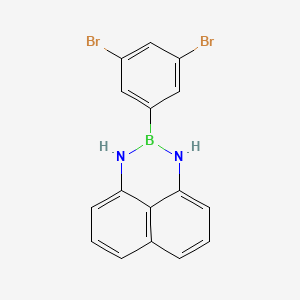 molecular formula C16H11BBr2N2 B1398752 2-(3,5-Dibromophenyl)-2,3-dihydro-1H-naphtho[1,8-de][1,3,2]diazaborinine CAS No. 1098071-09-0