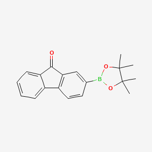 molecular formula C19H19BO3 B1398753 2-(4,4,5,5-Tetramethyl-[1,3,2]dioxaborolan-2-yl)-fluoren-9-one CAS No. 1021306-45-5