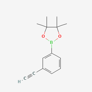 molecular formula C14H17BO2 B1398755 2-(3-Ethynylphenyl)-4,4,5,5-tetramethyl-1,3,2-dioxaborolane CAS No. 946168-04-3