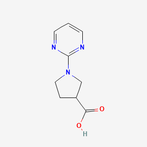 molecular formula C9H11N3O2 B1398762 1-(Pyrimidin-2-yl)pyrrolidine-3-carboxylic acid CAS No. 1316217-16-9
