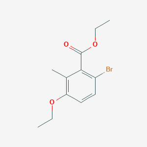 molecular formula C12H15BrO3 B13987622 Ethyl 6-bromo-3-ethoxy-2-methylbenzoate 