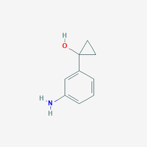 molecular formula C9H11NO B13987643 1-(3-Aminophenyl)cyclopropanol 